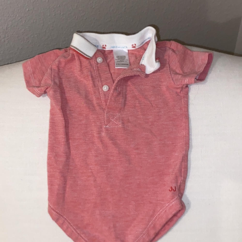 Janie and Jack baby collared onesie 1-3 VGUC